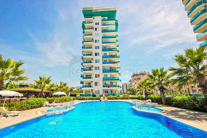 اطلالة بحر - طابق مرتفع - شقة غرفة وصالة مفروشة - في مهموتلار / الانيا 