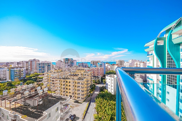 اطلالة بحر - طابق مرتفع - شقة غرفة وصالة مفروشة - في مهموتلار / الانيا 