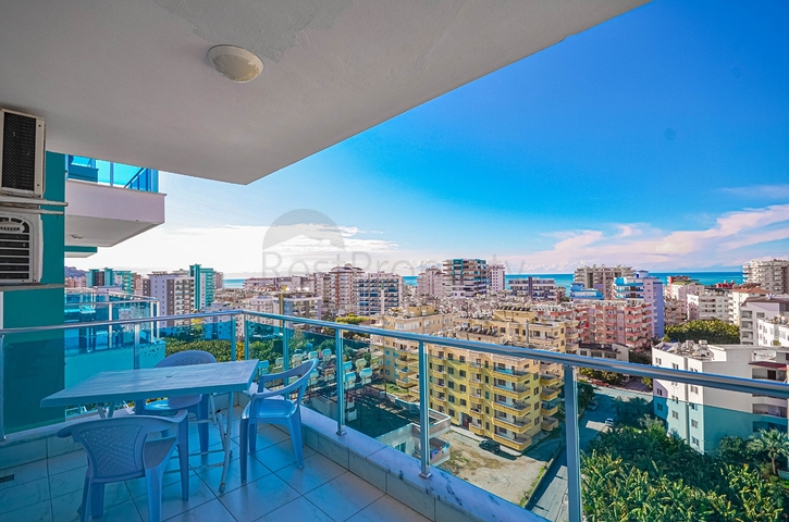 اطلالة بحر - طابق مرتفع - شقة غرفة وصالة مفروشة - في مهموتلار / الانيا 