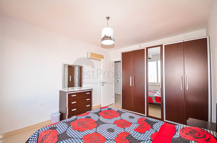 اطلالة بحر - طابق مرتفع - شقة غرفة وصالة مفروشة - في مهموتلار / الانيا 