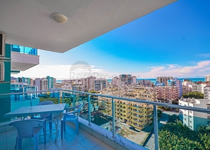 اطلالة بحر - طابق مرتفع - شقة غرفة وصالة مفروشة - في مهموتلار / الانيا 