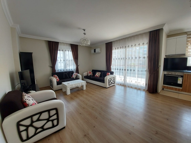 شقة مؤثثة - غرفة وصالة - ضمن مجمع سكني قريب من البحر - في مهموتلار / الانيا 