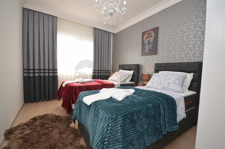 شقة مفروشة - تصميم غرفتين وصالة - 200 م عن البحر - في مهموتلار / الانيا 