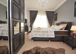 شقة مفروشة - تصميم غرفتين وصالة - 200 م عن البحر - في مهموتلار / الانيا 