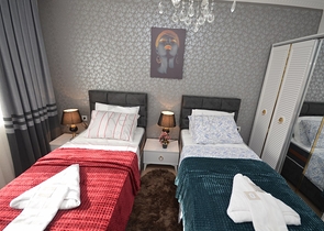 شقة مفروشة - تصميم غرفتين وصالة - 200 م عن البحر - في مهموتلار / الانيا 