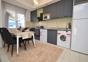 شقة مفروشة - تصميم غرفتين وصالة - 200 م عن البحر - في مهموتلار / الانيا 