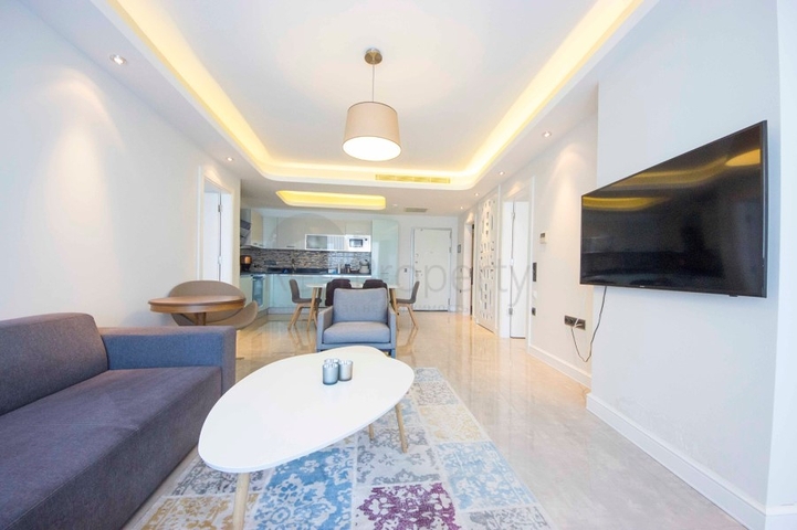 اطلالة بحرية - مجمع فاخر - شقة غرفتين وصالة - في كوناكليه / الانيا 