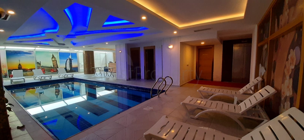 على البحر مباشرة - شقة فاخرة - تصميم غرفتين وصالة - مجمع فاخر - في مهموتلار / الانيا 