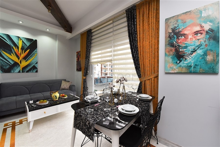 شقة غرفة وصالة - مفروشة - ضمن مجمع حديث 2020 - في مهموتلار / الانيا 