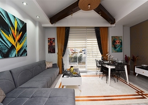 شقة غرفة وصالة - مفروشة - ضمن مجمع حديث 2020 - في مهموتلار / الانيا 