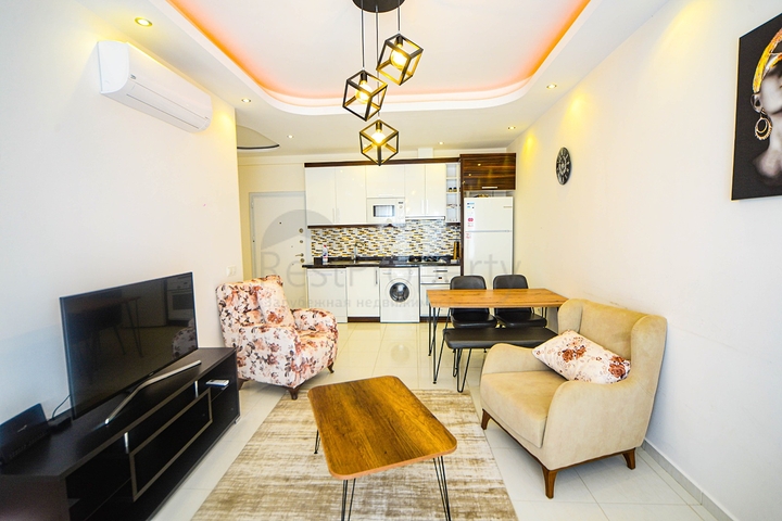 اطلالة بحر - طابق مرتفع - شقة 1+1 - ضمن مجمع فاخر - في مهموتلار / الانيا 