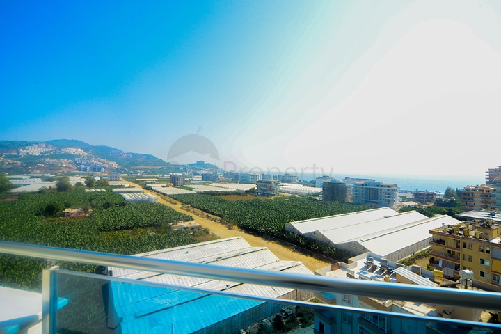 اطلالة بحر - طابق مرتفع - شقة 1+1 - ضمن مجمع فاخر - في مهموتلار / الانيا 