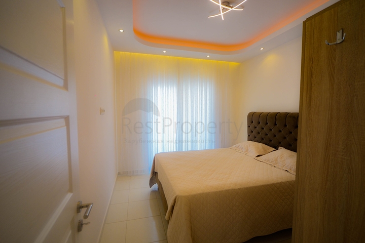 اطلالة بحر - طابق مرتفع - شقة 1+1 - ضمن مجمع فاخر - في مهموتلار / الانيا 