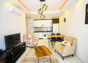 اطلالة بحر - طابق مرتفع - شقة 1+1 - ضمن مجمع فاخر - في مهموتلار / الانيا 