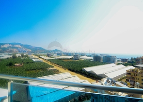 اطلالة بحر - طابق مرتفع - شقة 1+1 - ضمن مجمع فاخر - في مهموتلار / الانيا 