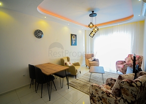 اطلالة بحر - طابق مرتفع - شقة 1+1 - ضمن مجمع فاخر - في مهموتلار / الانيا 