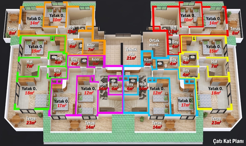 بالاقساط دون فوائد - شقق قيد الانشاء - في مهموتلار / الانيا 