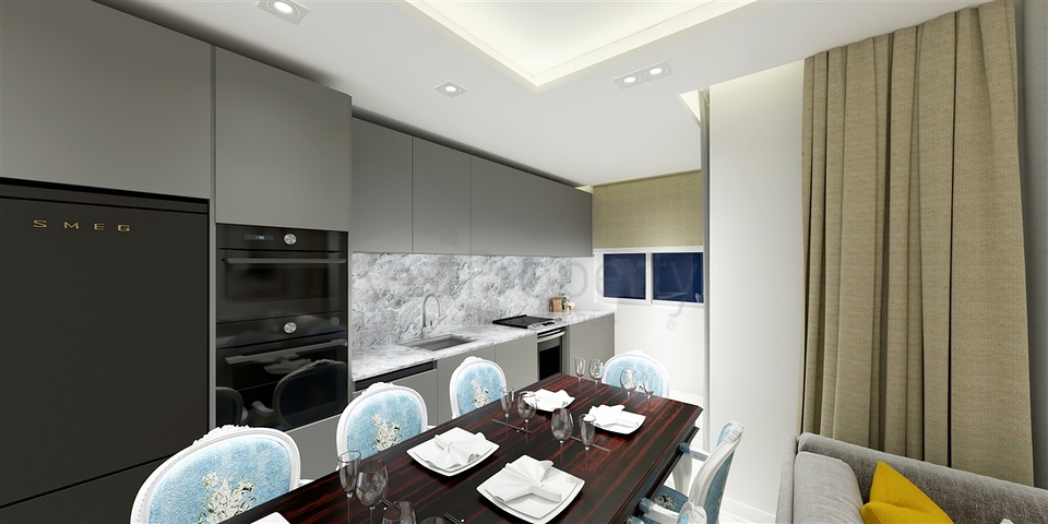 بالاقساط دون فوائد - شقق قيد الانشاء - في مهموتلار / الانيا 