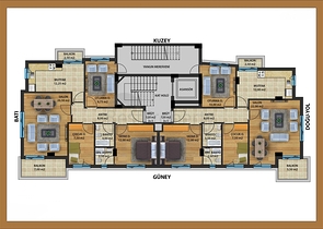 شقق بنتهاوس واسعة 3+ 1 للبيع في وسط أنطاليا