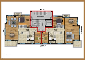 شقق بنتهاوس واسعة 3+ 1 للبيع في وسط أنطاليا