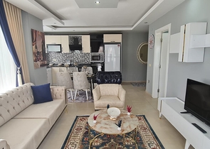 شقة غرفة وصالة - مفروشة - طابق مرتفع - ضمن مجمع - في مهموتلار / الانيا 