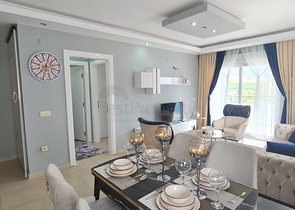 شقة غرفة وصالة - مفروشة - طابق مرتفع - ضمن مجمع - في مهموتلار / الانيا 