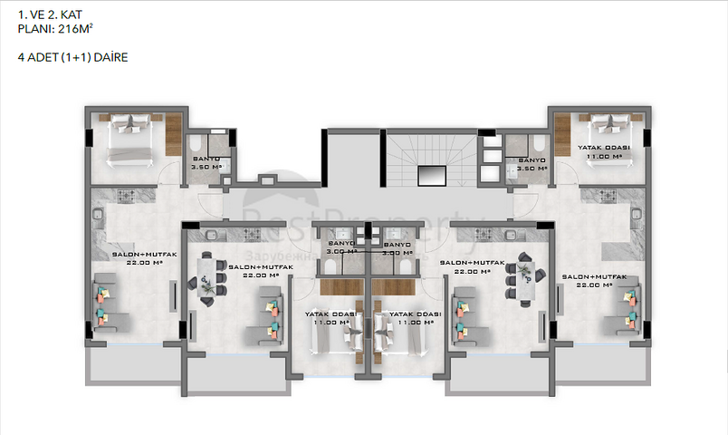 بالاقساط دون فائدة - شقق في منطقة اوبا المركزية / الانيا 