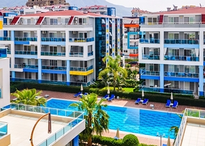 اطلالة بحر - شقة غرفة وصالة - مجمع بخدمات 5 نجوم -في منطقة كاستل الراقية / الانيا 