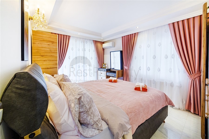 انيقة وذات موقع مميز قريب من البحر والخدمات - شقة لك ولعائلتك - 3 غرف وصالة مع الاثاث- مهموتلار / الانيا 