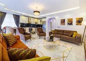 انيقة وذات موقع مميز قريب من البحر والخدمات - شقة لك ولعائلتك - 3 غرف وصالة مع الاثاث- مهموتلار / الانيا 