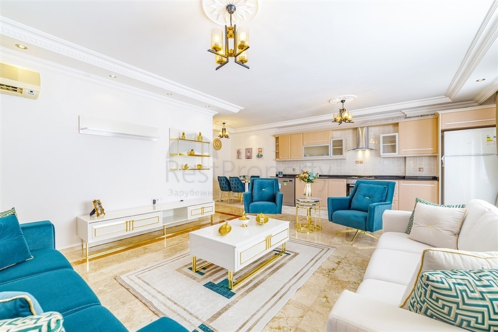 طابق مرتفع - شقة 2 غرفة وصالة - اثاث حديث - في مهموتلار / الانيا 