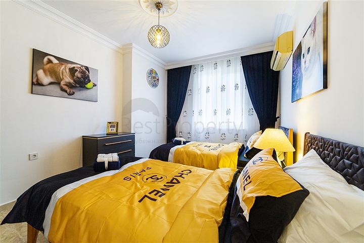 طابق مرتفع - شقة 2 غرفة وصالة - اثاث حديث - في مهموتلار / الانيا 