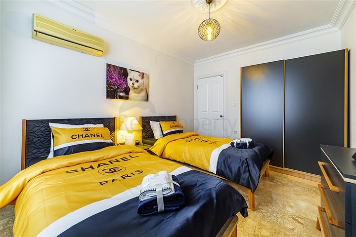 طابق مرتفع - شقة 2 غرفة وصالة - اثاث حديث - في مهموتلار / الانيا 