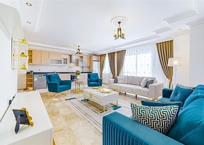 طابق مرتفع - شقة 2 غرفة وصالة - اثاث حديث - في مهموتلار / الانيا 