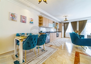 طابق مرتفع - شقة 2 غرفة وصالة - اثاث حديث - في مهموتلار / الانيا 