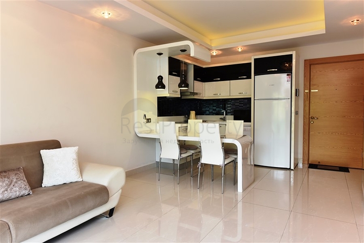 اسكن ضمن مجمع فاخر - شقة مؤثثة تصميم 1+1 - في مهموتلار /الانيا 