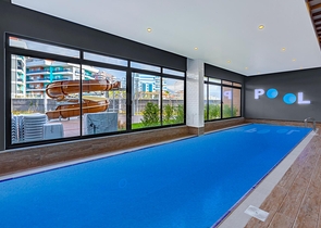 ضمن مجمع فاخر في منطقة مركزية - شقة غرفتين وصالة - اوبا / الانيا 