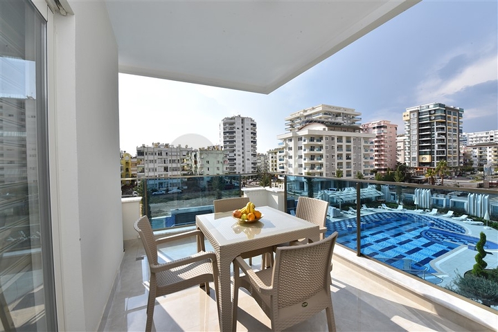 مجمع بخدمات 5 نجوم - شقة 2 غرفة وصالة - اطلالة مسبح- في مهموتلار/ الانيا 