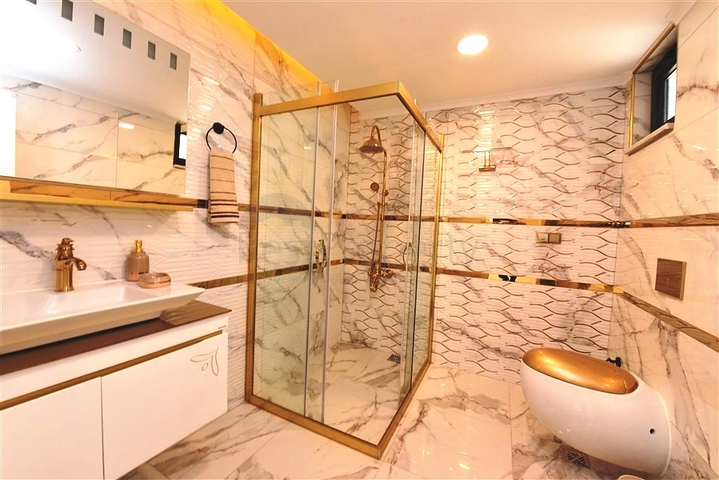 اطلالة بحر - فيلا حديثة - 4 غرفة وصالة - مسبح منفصل - في مهموتلار / الانيا 