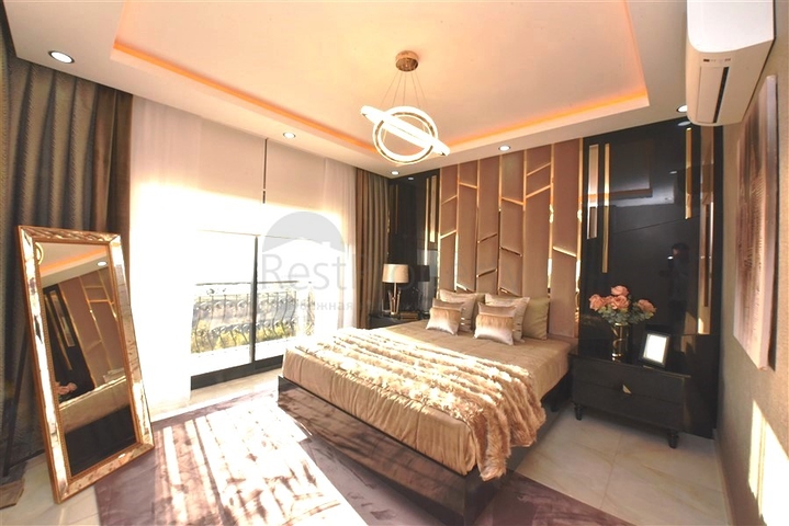 اطلالة بحر - فيلا حديثة - 4 غرفة وصالة - مسبح منفصل - في مهموتلار / الانيا 