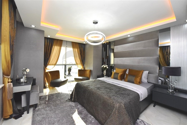 اطلالة بحر - فيلا حديثة - 4 غرفة وصالة - مسبح منفصل - في مهموتلار / الانيا 