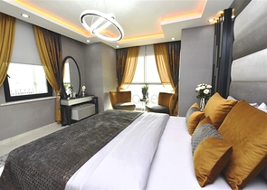 اطلالة بحر - فيلا حديثة - 4 غرفة وصالة - مسبح منفصل - في مهموتلار / الانيا 