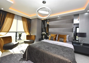 اطلالة بحر - فيلا حديثة - 4 غرفة وصالة - مسبح منفصل - في مهموتلار / الانيا 