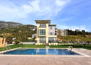 اطلالة بحر - فيلا حديثة - 4 غرفة وصالة - مسبح منفصل - في مهموتلار / الانيا 