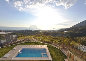 اطلالة بحر - فيلا حديثة - 4 غرفة وصالة - مسبح منفصل - في مهموتلار / الانيا 