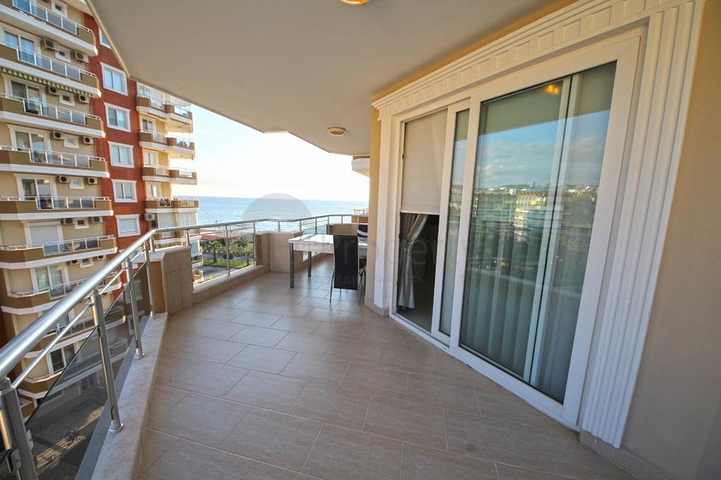 اطلالة بحر - شقة غرفتين وصالة مفروشة - ضمن مجمع في اول صف عالبحر - في مهموتلار / الانيا 