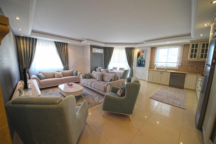 اطلالة بحر - شقة غرفتين وصالة مفروشة - ضمن مجمع في اول صف عالبحر - في مهموتلار / الانيا 