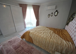 اطلالة بحر - شقة غرفتين وصالة مفروشة - ضمن مجمع في اول صف عالبحر - في مهموتلار / الانيا 