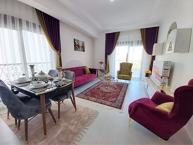 ضمن مجمع سكني جديد وقريب من البحر - شقة غرفة وصالة -مفروشة - في مهموتلار / الانيا 