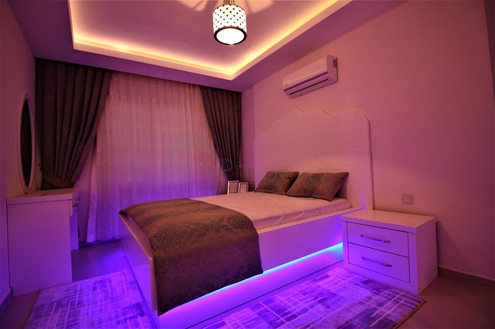 اطلالة بحر - شقة عائلية 2غرفة وصالة -مفروشة - على شارع بارباروس - مهموتلار / الانيا 